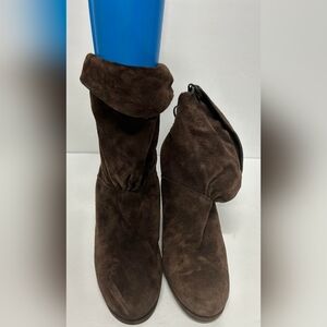 Worthington Leather Ankle Boots 7.5 Brown Heels Great Condition